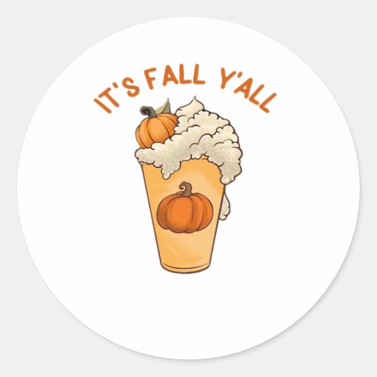 Sticker Rond C’est le Fall Y’all Classic Retro (Devant)