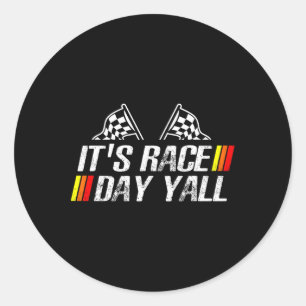 Sticker Rond C&#; est le jour de la course les gars Funny Racin
