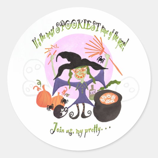 Sticker Rond "C’est le moment le plus SPOOKIEST de l’année!" (Devant)
