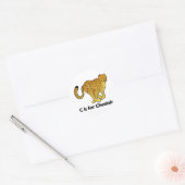 Sticker Rond C est pour Cheetah (Enveloppe)