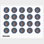 Sticker Rond C’est Zoomie Time Corgi (Feuille)