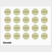 Sticker Rond C et R - truite (Feuille)