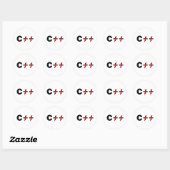 Sticker Rond C, pas C++ (Feuille)