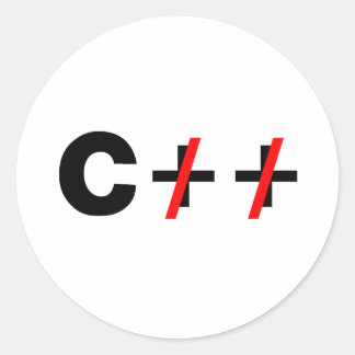 Sticker Rond C, pas C++