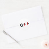 Sticker Rond C, pas C++ (Enveloppe)