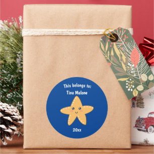 Sticker Rond Ça appartient à la famille de retour à l'école Sta