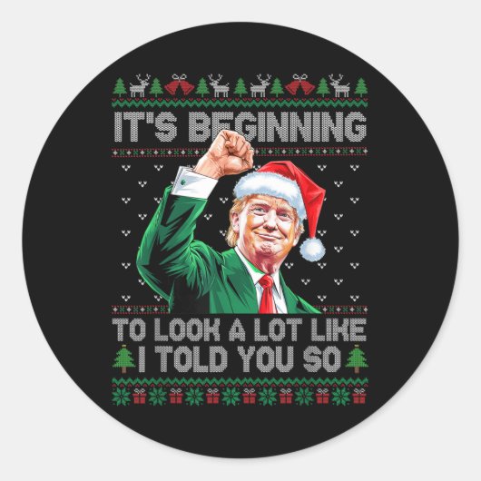 Sticker Rond Ça Commence À Ressembler Beaucoup À Ce Que Je Vous (Devant)