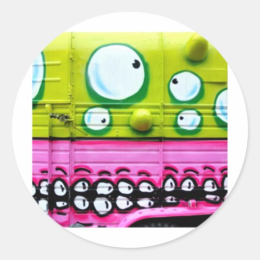 Sticker Rond Ça me fait mal aux yeux (Devant)