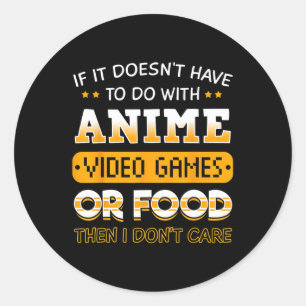 Sticker Rond Ça n'a rien à voir avec Anime Video Game ou Foo