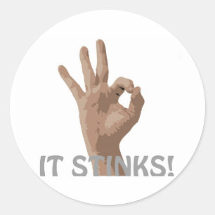 Sticker Rond Ça pue !