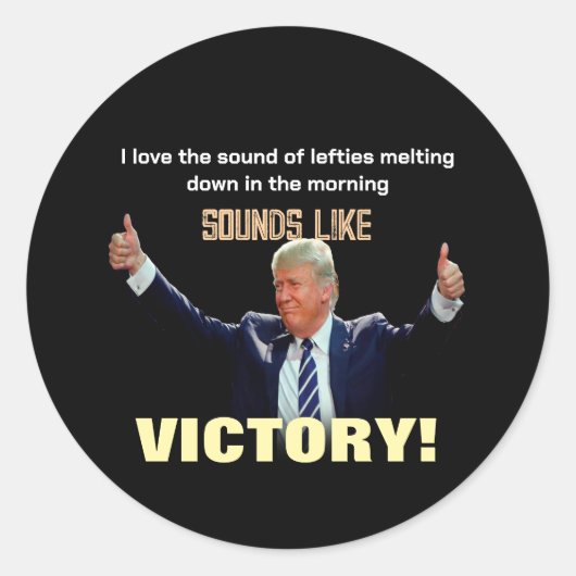 Sticker Rond Ça sonne comme une victoire ! (Devant)