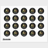 Sticker Rond Ça va dans le compost Frog Jardinage Drôle (Feuille)