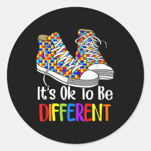 Sticker Rond Ça va d'être différent Sensibilisation sur l'autis