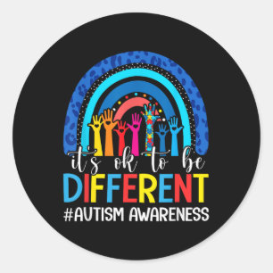 Sticker Rond Ça Va Être Différent Sensibilisation sur l'autisme