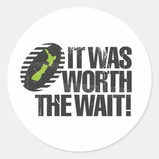 Sticker Rond Ça Vaut La NZ D'Attente (Devant)