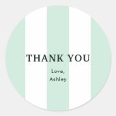 Sticker Rond Cabana Rayure Vert Mer Enterrement de Vie de Jeune (Devant)