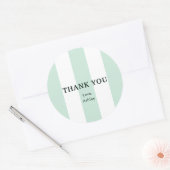 Sticker Rond Cabana Rayure Vert Mer Enterrement de Vie de Jeune (Enveloppe)