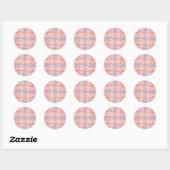 Sticker rond | Cabana Sweet en rose (Feuille)