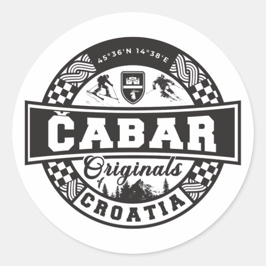 Sticker Rond Čabar Originals (Devant)