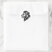 Sticker Rond Cabeza de león poligonal (Sac)