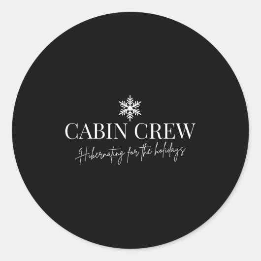Sticker Rond Cabin Crew Christmas Pjs Family Christmas Pajamas (Devant)