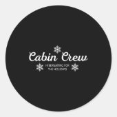 Sticker Rond Cabin Crew Christmas Pjs Family Christmas Pajamas (Devant)