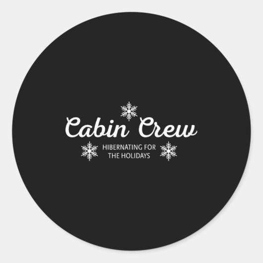 Sticker Rond Cabin Crew Christmas Pjs Family Christmas Pajamas (Devant)
