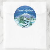 Sticker Rond Cabine de journal pacifique (Sac)