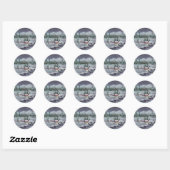 Sticker Rond CABINE HIVER par SHARON SHARPE (Feuille)