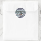 Sticker Rond CABINE HIVER par SHARON SHARPE (Sac)