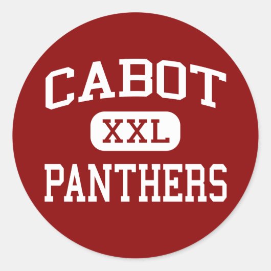 Sticker Rond Cabot - Panthers - Lycée - Cabot Arkansas (Devant)