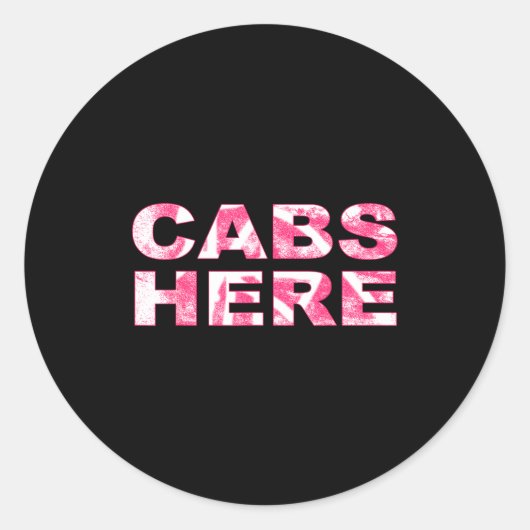 Sticker Rond Cabs Here Gym Tan Laundry New Jersey Gtl Garden  (Devant)