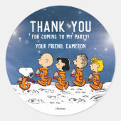 Sticker Rond cacahuètes | Anniversaire de l'espace (Devant)