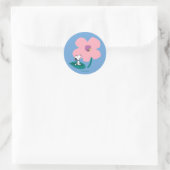 Sticker Rond cacahuètes | Illustration Nature Rose Flower (Sac)