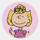 Sticker Rond cacahuètes | Sally Super Smile (Devant)