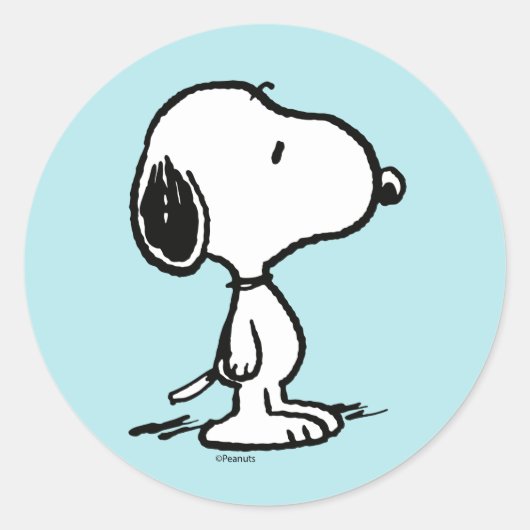 Sticker Rond cacahuètes | Snoopy (Devant)