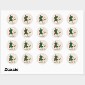 Sticker Rond cacahuètes | Snoopy Christmas Tree (Feuille)