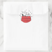 Sticker Rond cacahuètes | Snoopy Doghouse Snowflakes (Sac)
