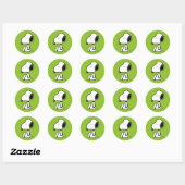 Sticker Rond cacahuètes | Snoopy En Bas (Feuille)