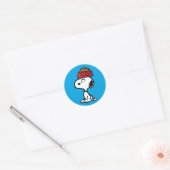 Sticker Rond cacahuètes | Snoopy Équilibrer Son Chien Disque (Enveloppe)