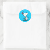 Sticker Rond cacahuètes | Snoopy Happy Dance (Sac)