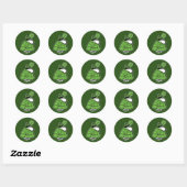 Sticker Rond cacahuètes | Snoopy Lucky Clover (Feuille)