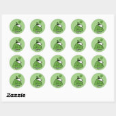 Sticker Rond cacahuètes | Snoopy Lucky Clover (Feuille)