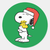 Sticker Rond cacahuètes | Snoopy & Woodstock (Devant)