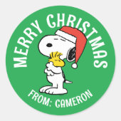Sticker Rond cacahuètes | Snoopy & Woodstock (Devant)