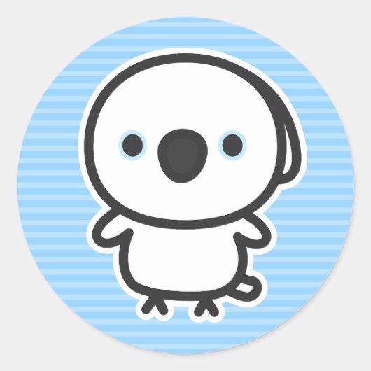 Sticker Rond Cacatoès ombrelle (Devant)