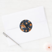 Sticker Rond Caché en rose, orange et bleu (Enveloppe)