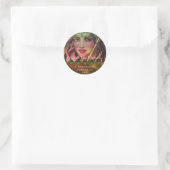 Sticker Rond Cachemire Alkmaar en or et rose (Sac)