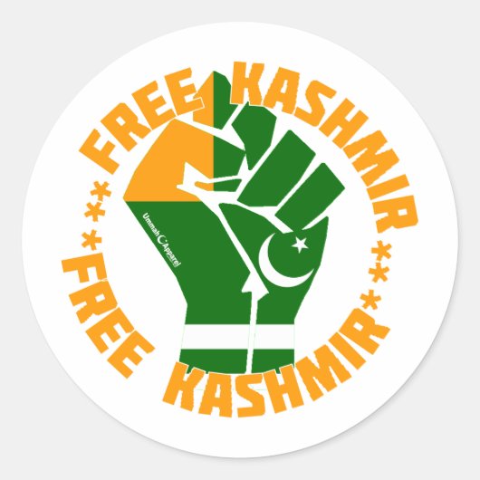 Sticker Rond Cachemire libre (Devant)