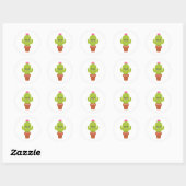 Sticker Rond Cactus (Feuille)
